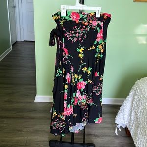 Cabi Floral Wrap Skirt